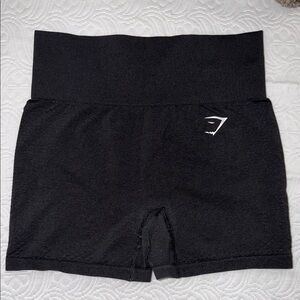 Gymshark Black High-Waist Bike Shorts with Logo